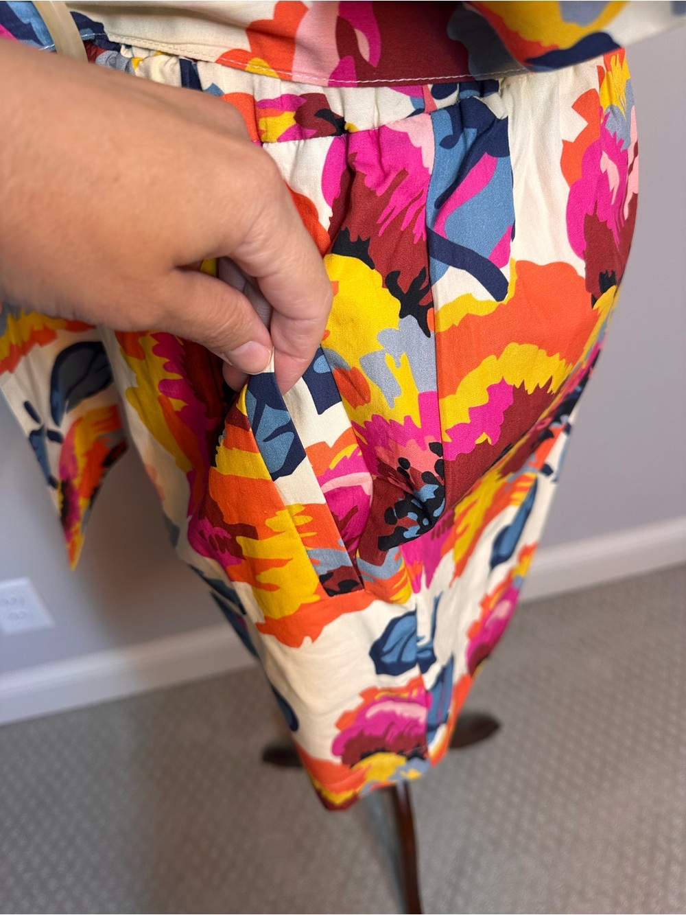 Sz 40 / 8 Sezane x Momonì Joan Jumpsuit romper shorts floral short sleeve pocket - Picture 7 of 13